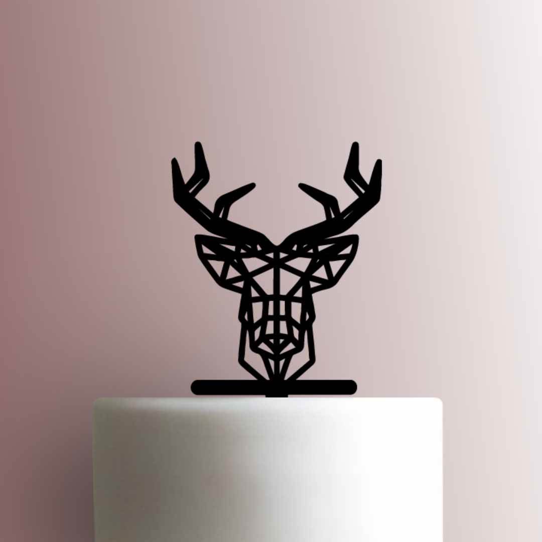 Geometric Deer Head - Acrylic Cake Topper