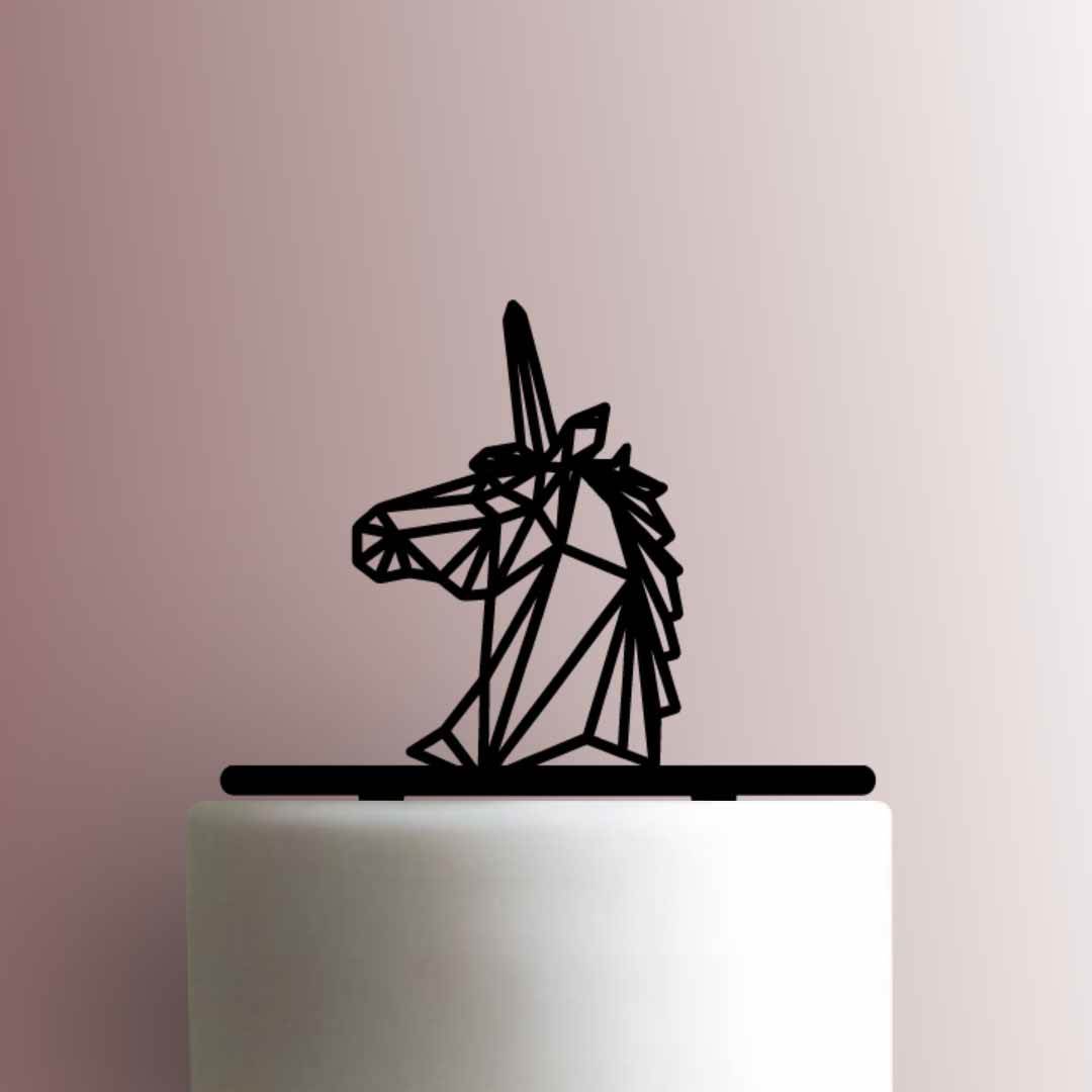 Geometric Unicorn Head - Acrylic Cake Topper
