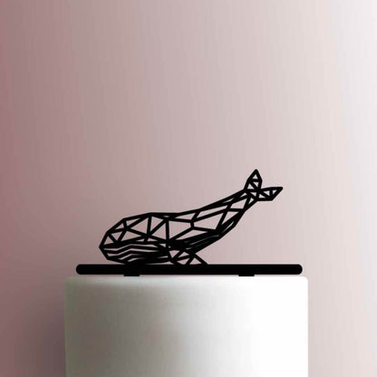 Geometric Whale - Acrylic Cake Topper