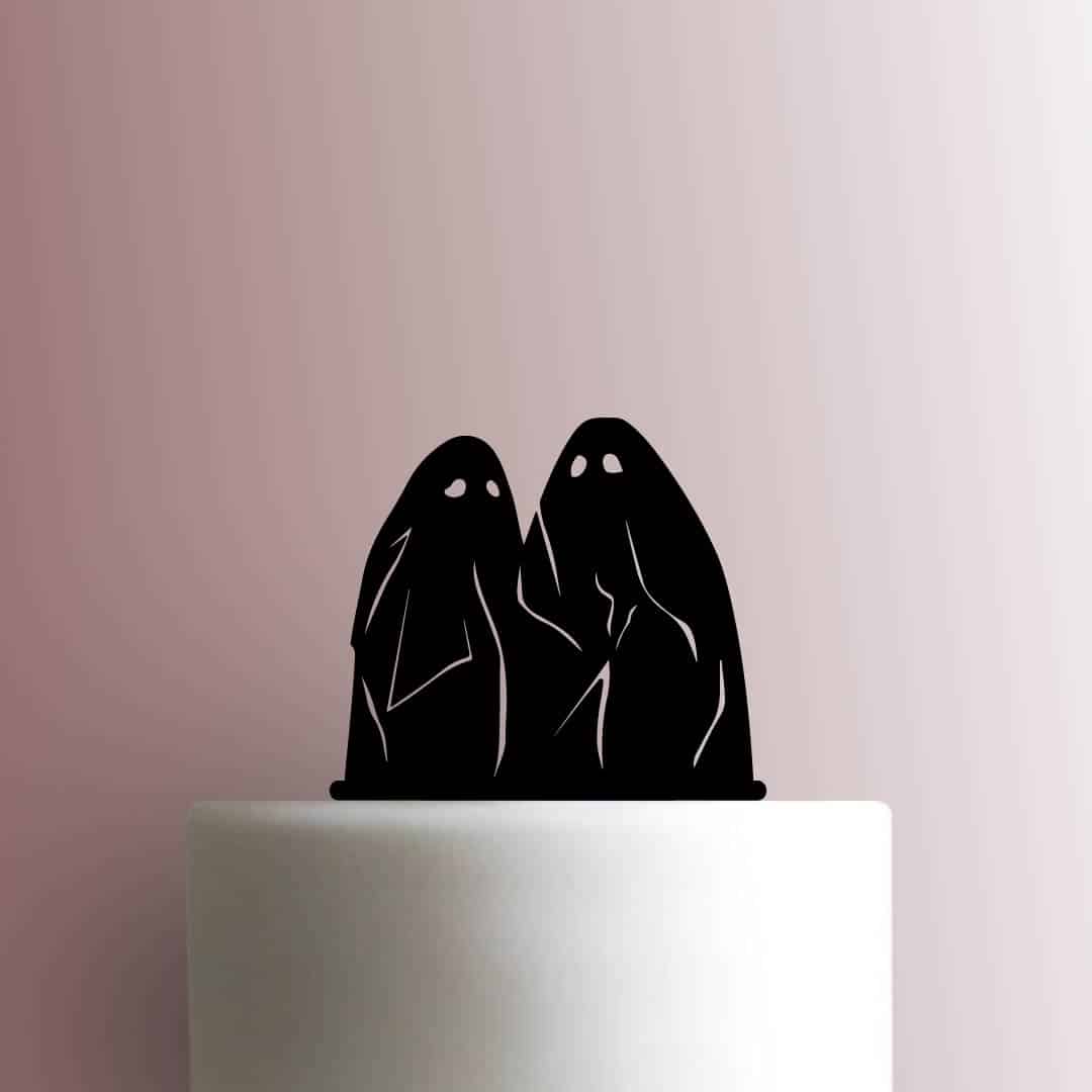 Halloween ? Ghost Couple - Acrylic Cake Topper