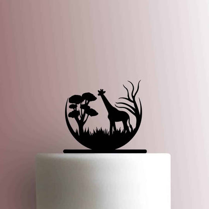 Giraffe Habitat - Acrylic Cake Topper