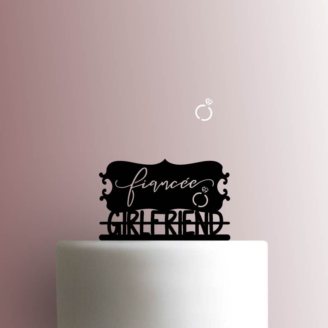 Girlfriend to Fiance - Acrylic Cake Topper