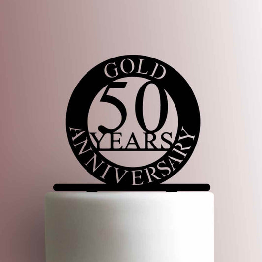 Gold Anniversary - Acrylic Cake Topper