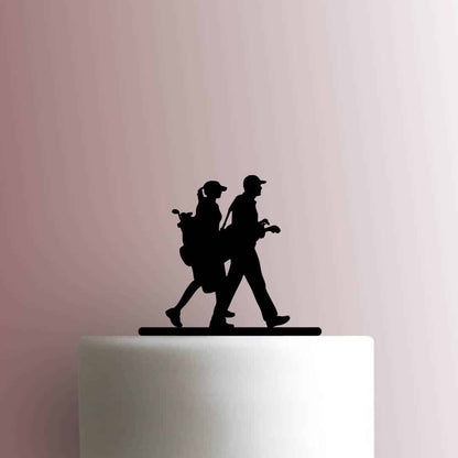 Golfing Couple - Acrylic Cake Topper