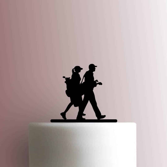 Golfing Couple - Acrylic Cake Topper