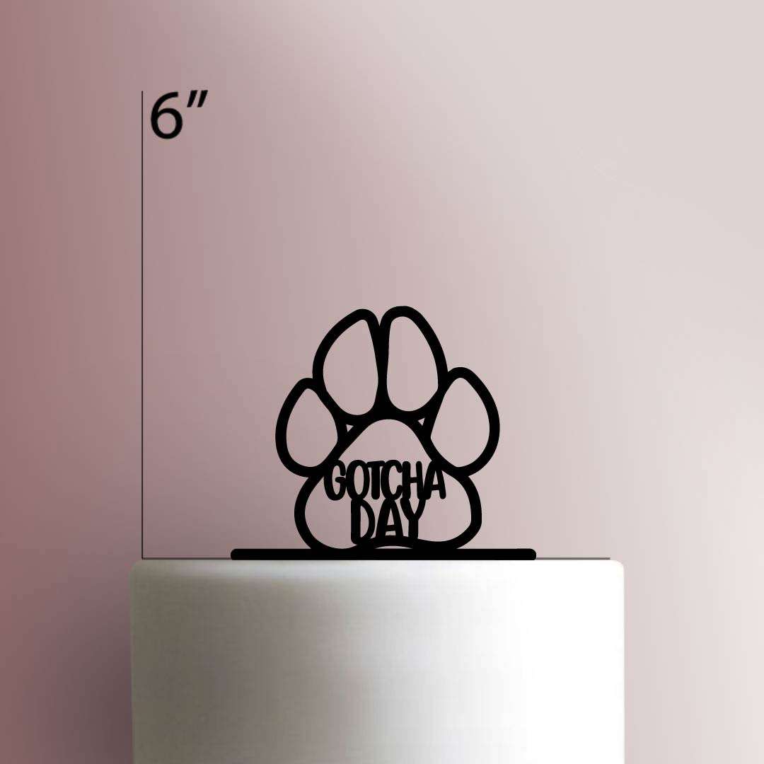 Gotcha Day Paw- Acrylic Cake Topper