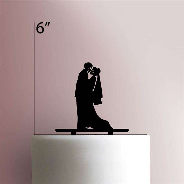 Gothic Skeleton Couple- Acrylic Cake Topper