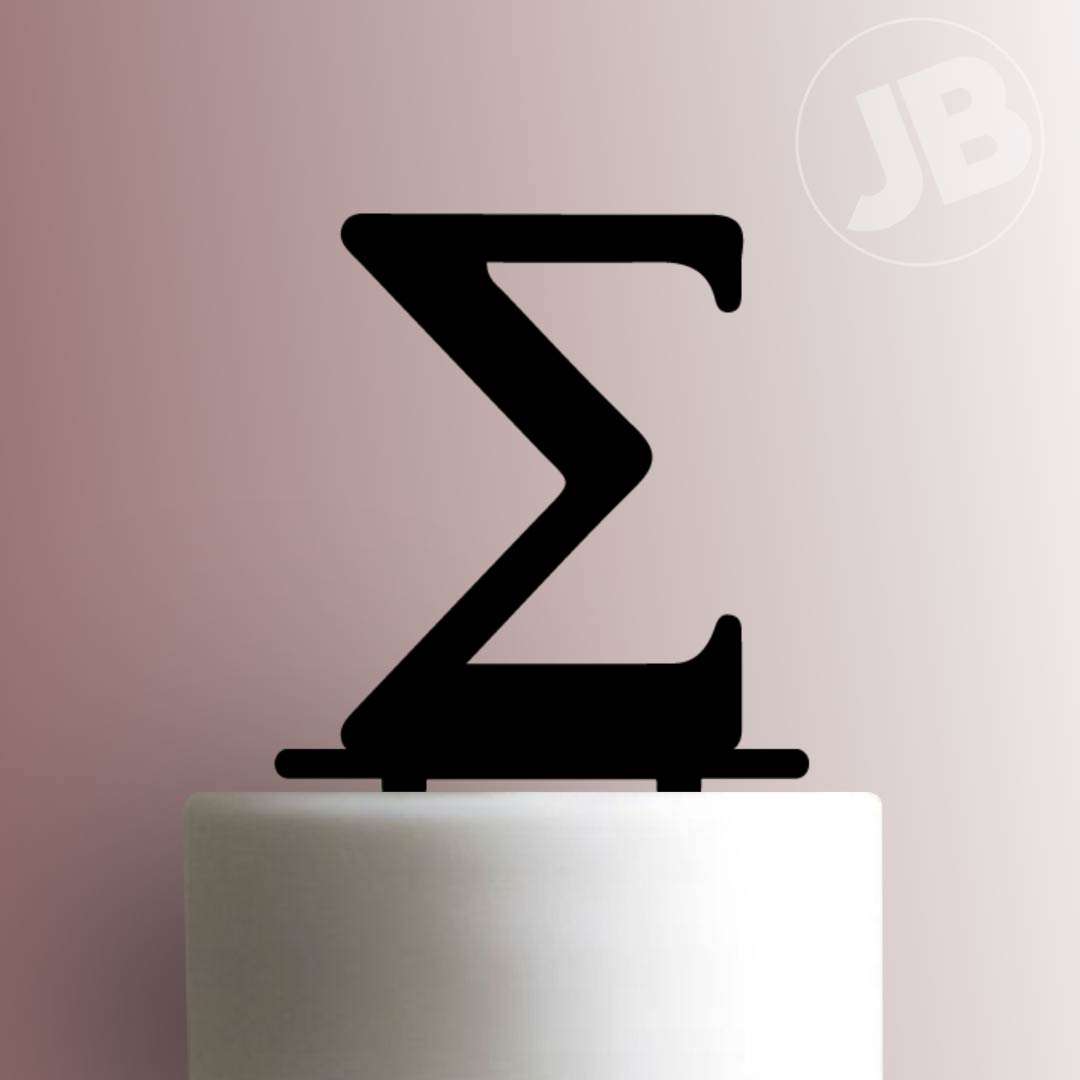 Greek Alphabet Sigma- Acrylic Cake Topper
