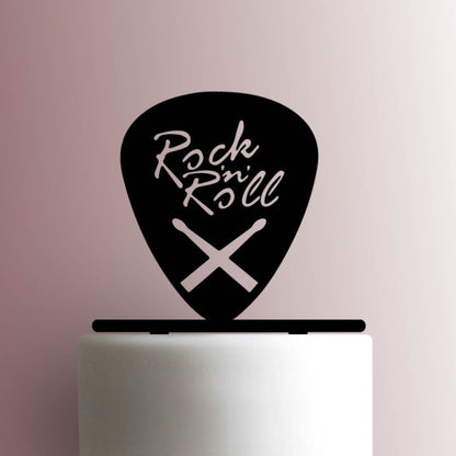Guitar Pick Rock N Roll - Acrylic Cake Topper