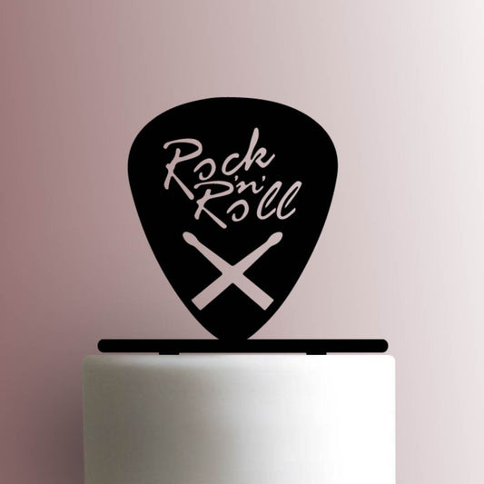 Guitar Pick Rock N Roll - Acrylic Cake Topper