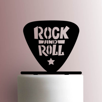 Guitar Pick Rock and Roll - Acrylic Cake Topper