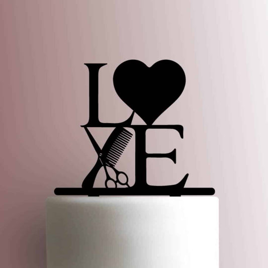 Hairdresser Love - Acrylic Cake Topper