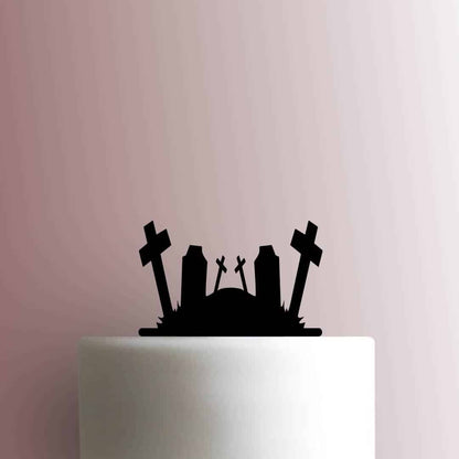 Halloween ? Graveyard - Acrylic Cake Topper