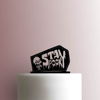 Halloween ? Stay Spooky Coffin - Acrylic Cake Topper