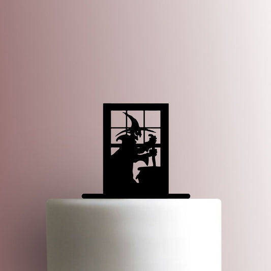 Halloween ? Witch with Cauldron - Acrylic Cake Topper