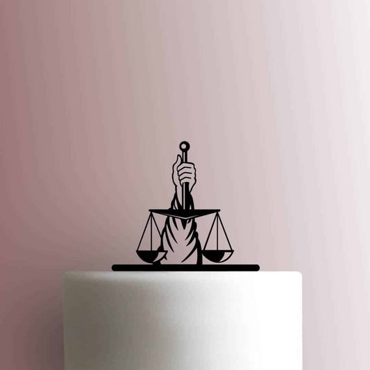 Hand of Lady Justice Holding Scale - Acrylic Cake Topper