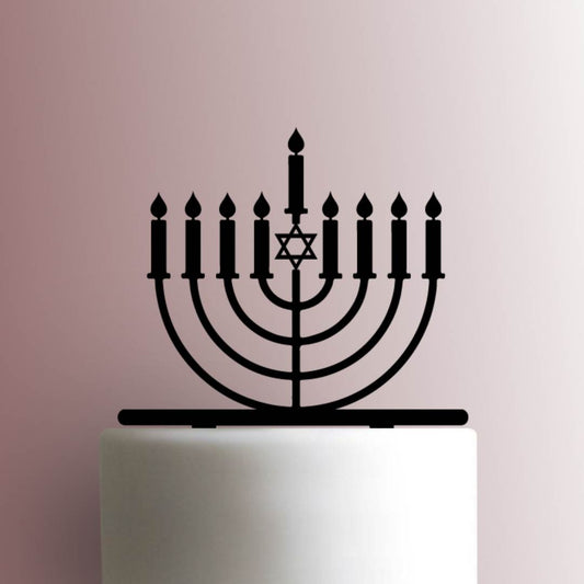 Hanukkah ? Menorah - Acrylic Cake Topper