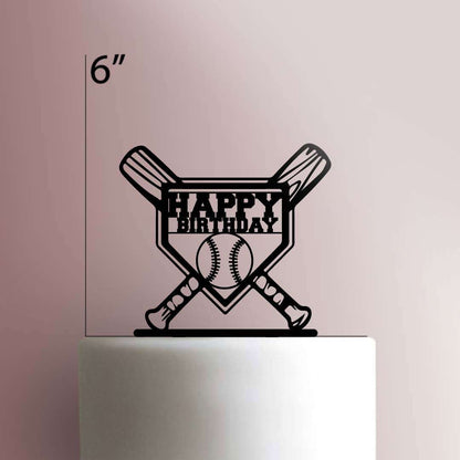 Happy Birthday Baseball- Acrylic Cake Topper