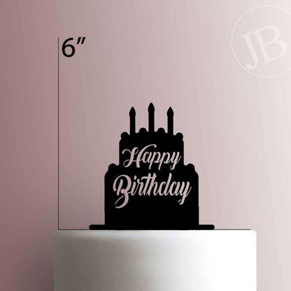 Happy Birthday Cake- Acrylic Cake Topper