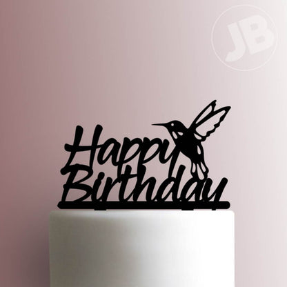Happy Birthday Hummingbird- Acrylic Cake Topper