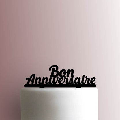 Happy Birthday in Romanized French - Acrylic Cake Topper