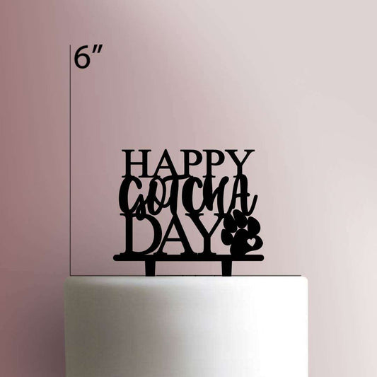 Happy Gotcha Day Paw- Acrylic Cake Topper