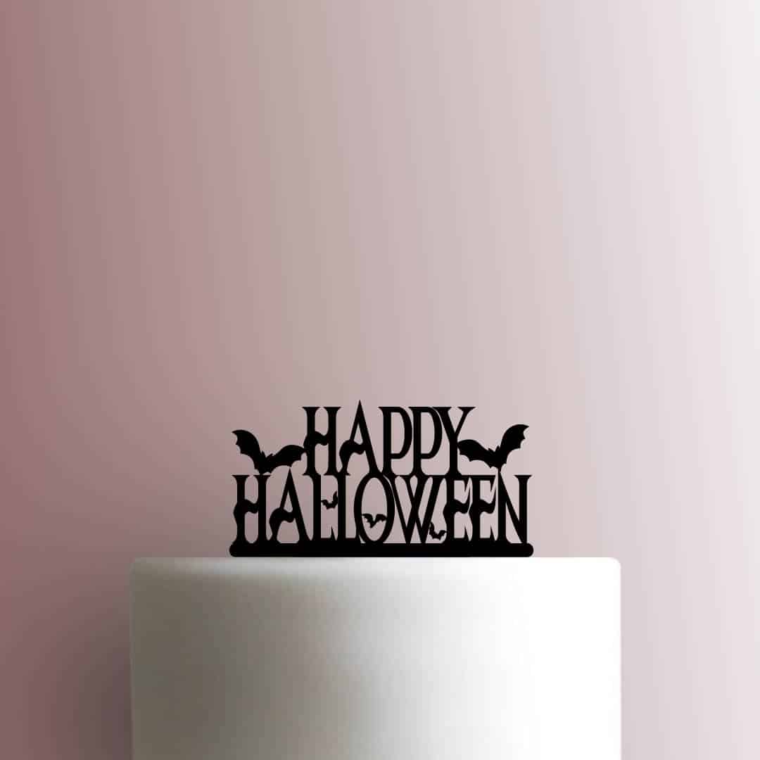 Happy Halloween Bats - Acrylic Cake Topper
