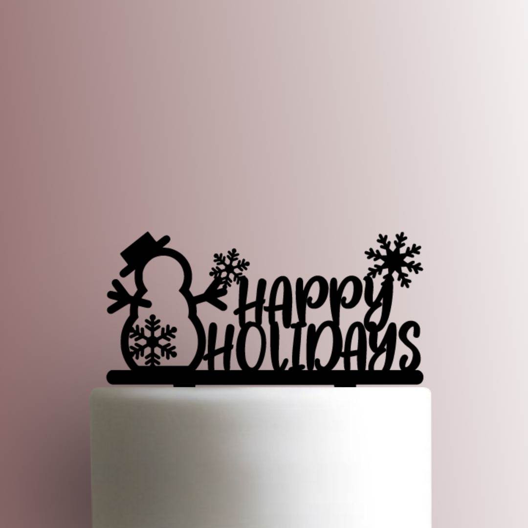 Happy Holidays - Acrylic Cake Topper