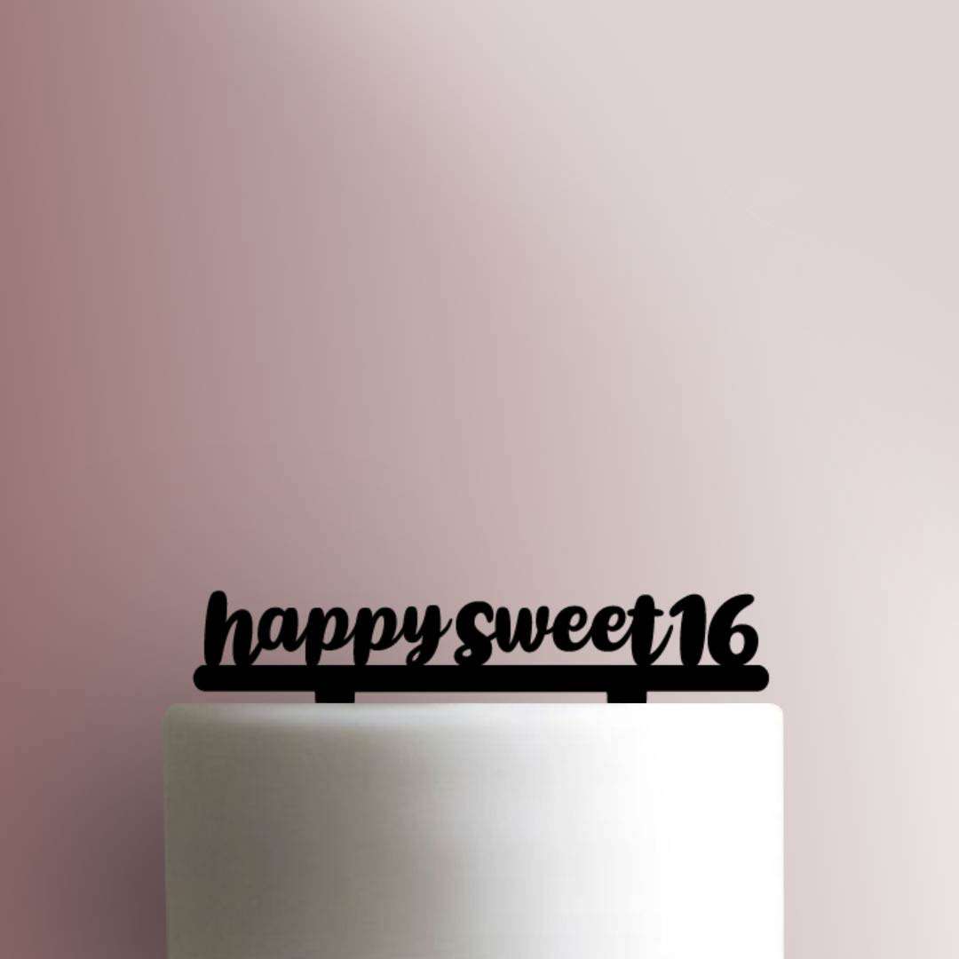 Happy Sweet 16- Acrylic Cake Topper