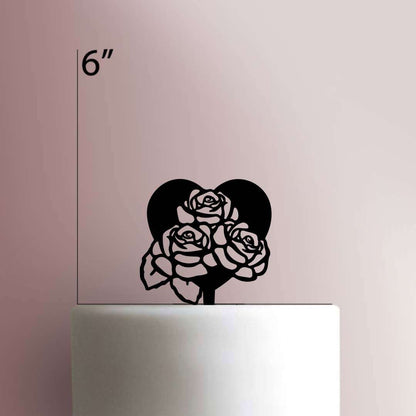 Heart Roses- Acrylic Cake Topper