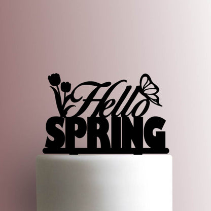 Hello Spring - Acrylic Cake Topper