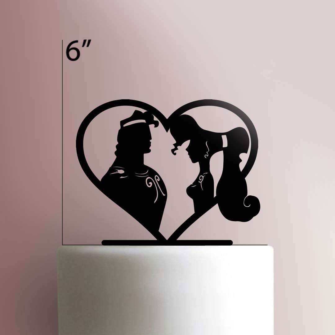 Hercules and Meg- Acrylic Cake Topper