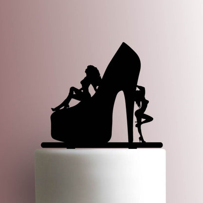 High Heel with Dancers - Acrylic Cake Topper