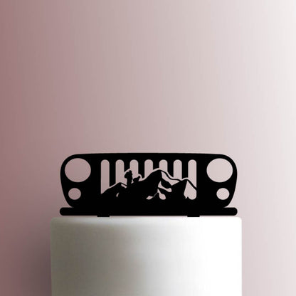 Hiking Jeep Grill - Acrylic Cake Topper