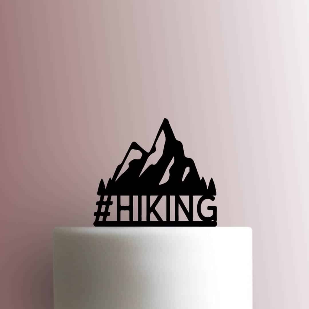 Hiking Mountain - Acrylic Cake Topper