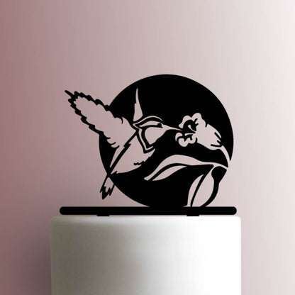 Hummingbird with Flower - Acrylic Cake Topper