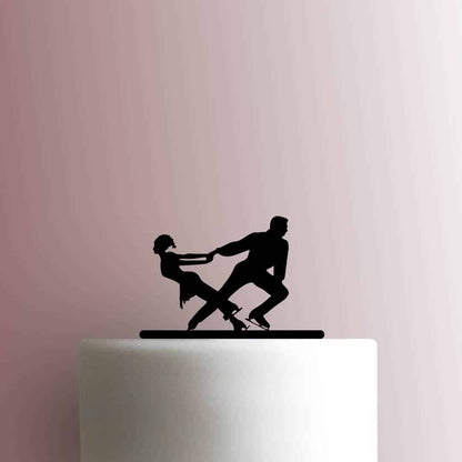 Ice Skaters - Acrylic Cake Topper