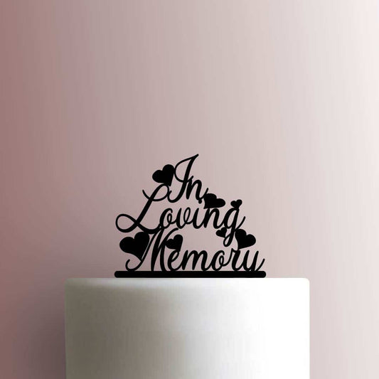 In Loving Memory Hearts - Acrylic Cake Topper