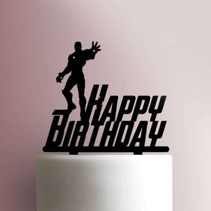 Iron Man Happy Birthday- Acrylic Cake Topper