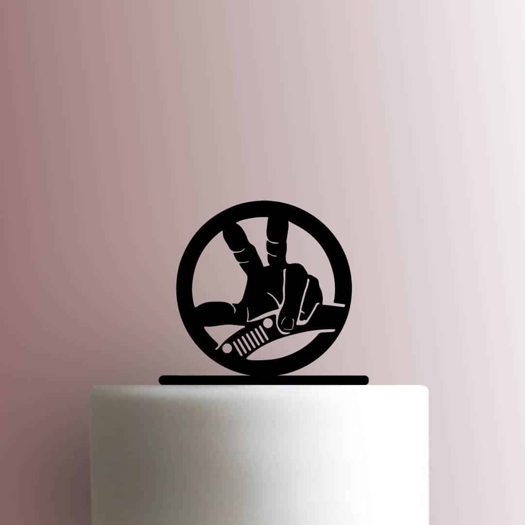 Jeep ? Streering Wheel Wave - Acrylic Cake Topper