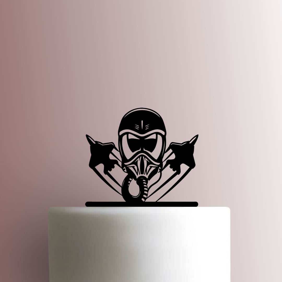 Jet Pilot Cross Arms - Acrylic Cake Topper