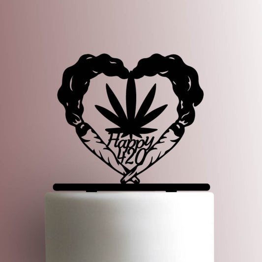 Joint Heart Happy 420 - Acrylic Cake Topper