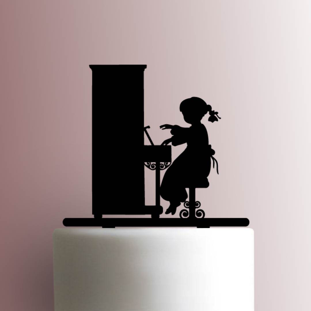 Kid with Piano - Acrylic Cake Topper