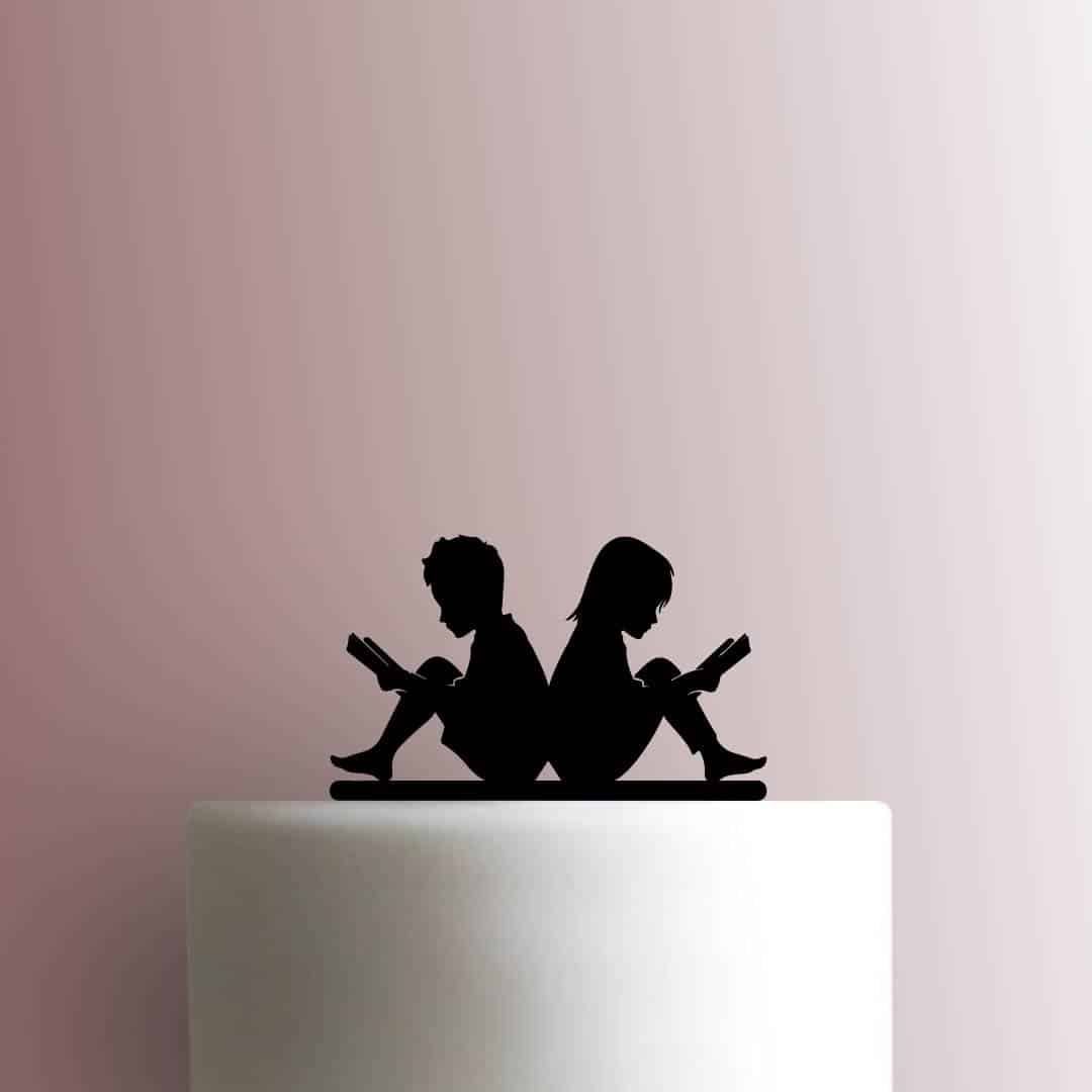 Kids Reading - Acrylic Cake Topper