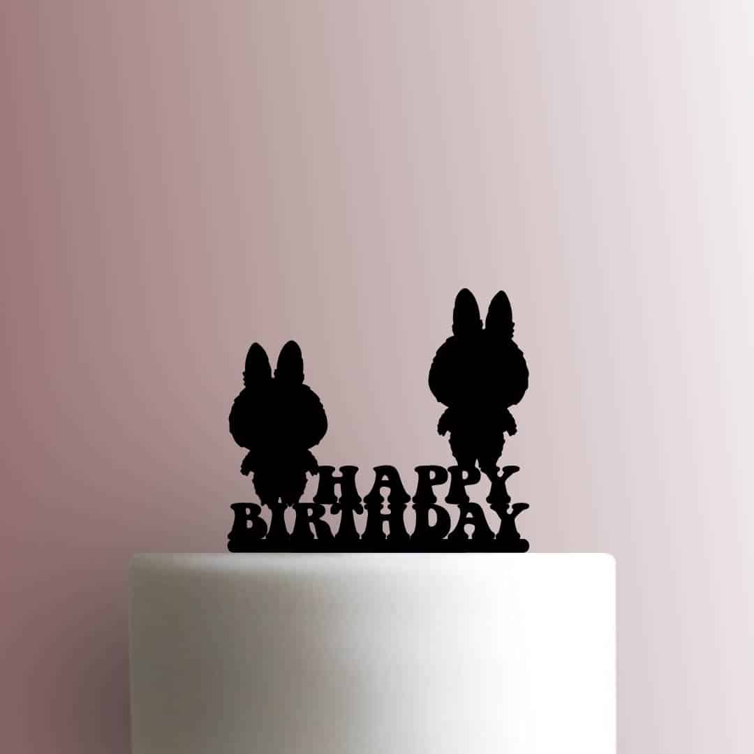 Labubu Happy Birthday - Acrylic Cake Topper