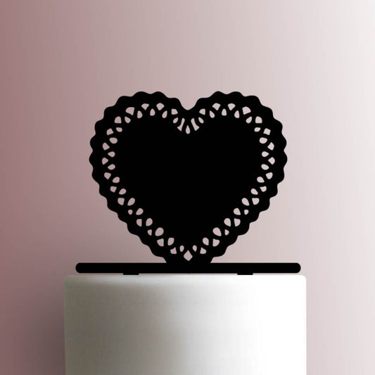 Lace Heart - Acrylic Cake Topper
