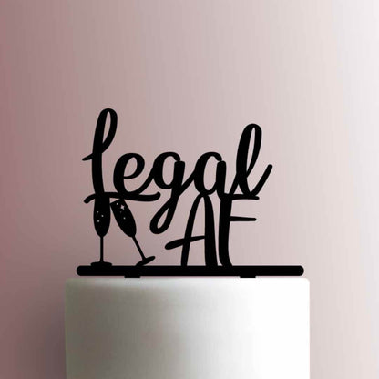 Legal AF Champagne Flutes - Acrylic Cake Topper