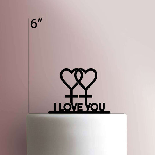 Lesbian I love You- Acrylic Cake Topper