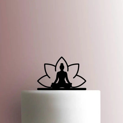 Lotus Flower Yoga - Acrylic Cake Topper