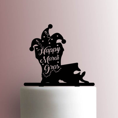 Louisiana Happy Mardi Gras - Acrylic Cake Topper